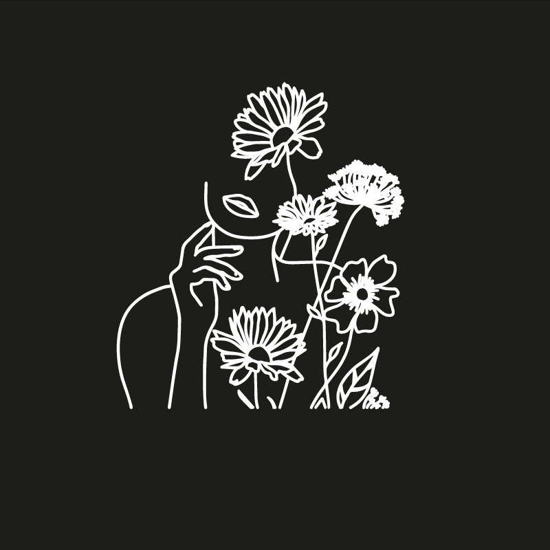 Affiche pour salon design floral minimaliste féminin - TenStickers
