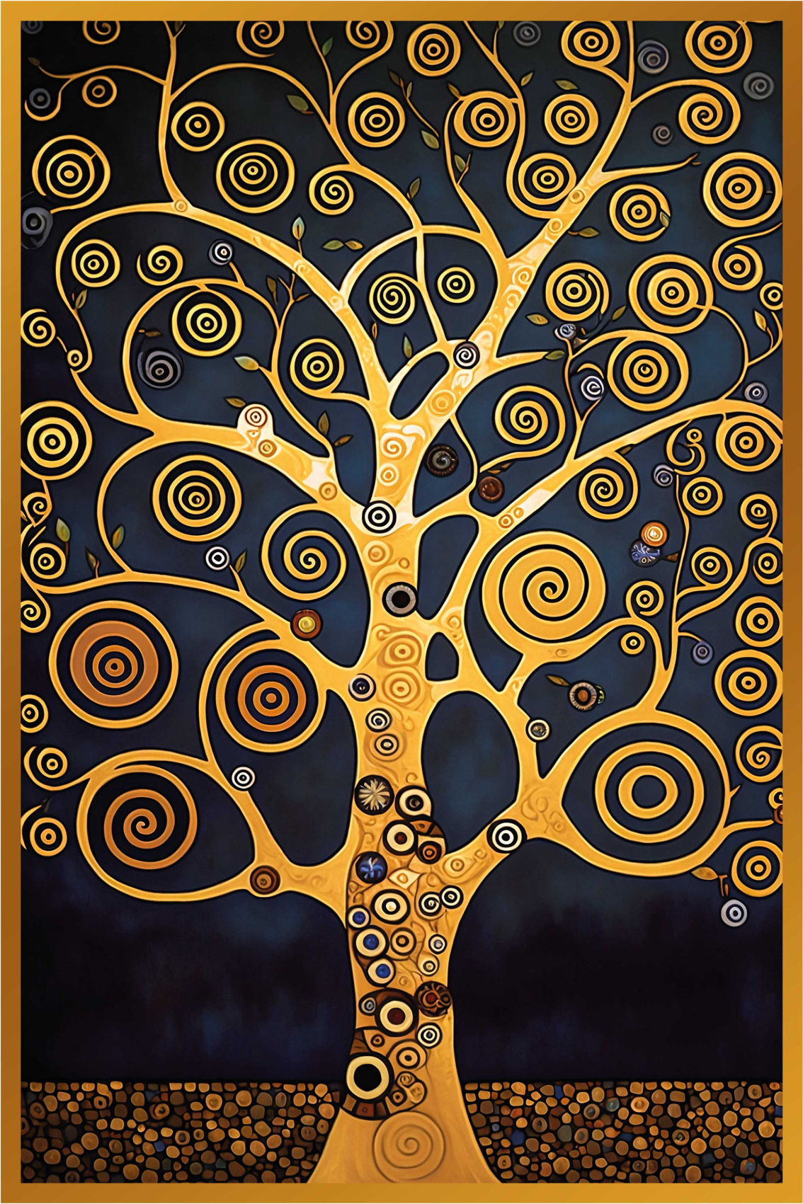 Affiche pour salon art abstrait d'arbre - TenStickers
