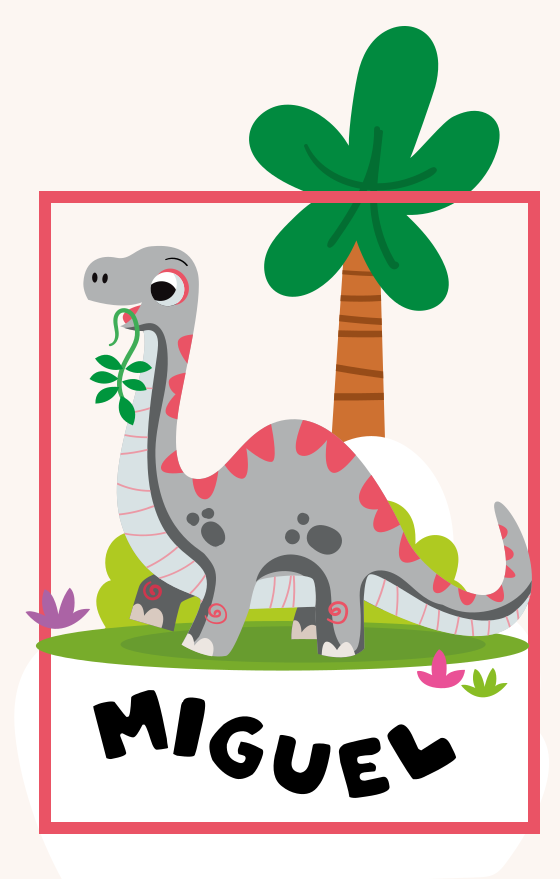Affiche chambre enfant dinosaure gris à long cou - TenStickers