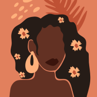 Affiche fleurs femme abstraite esthétique - TenStickers