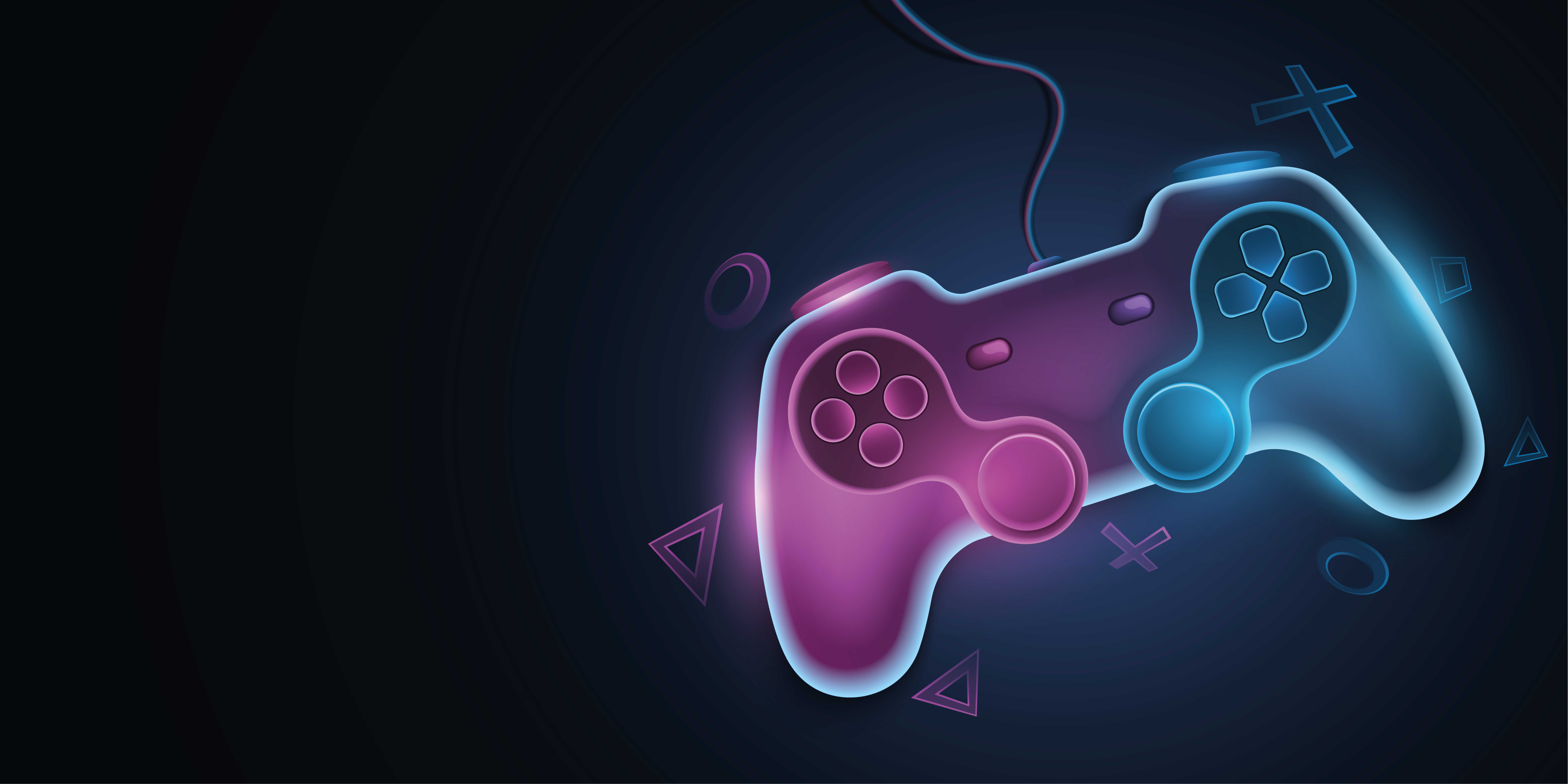 Poster jeux vidéo graphique de pads néon colorés - TenStickers