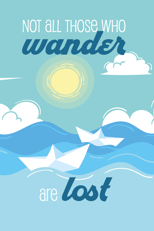 Poster phrases errer perdu citation soleil - TenStickers