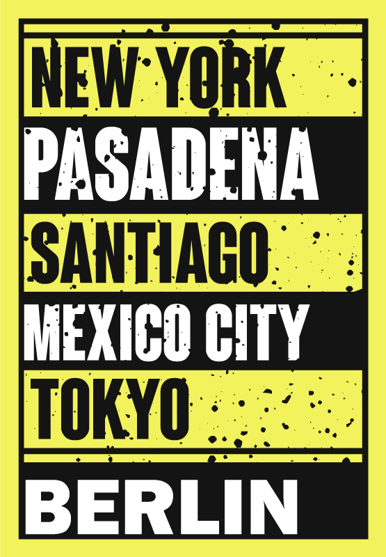 Poster phrases superposées de villes - TenStickers