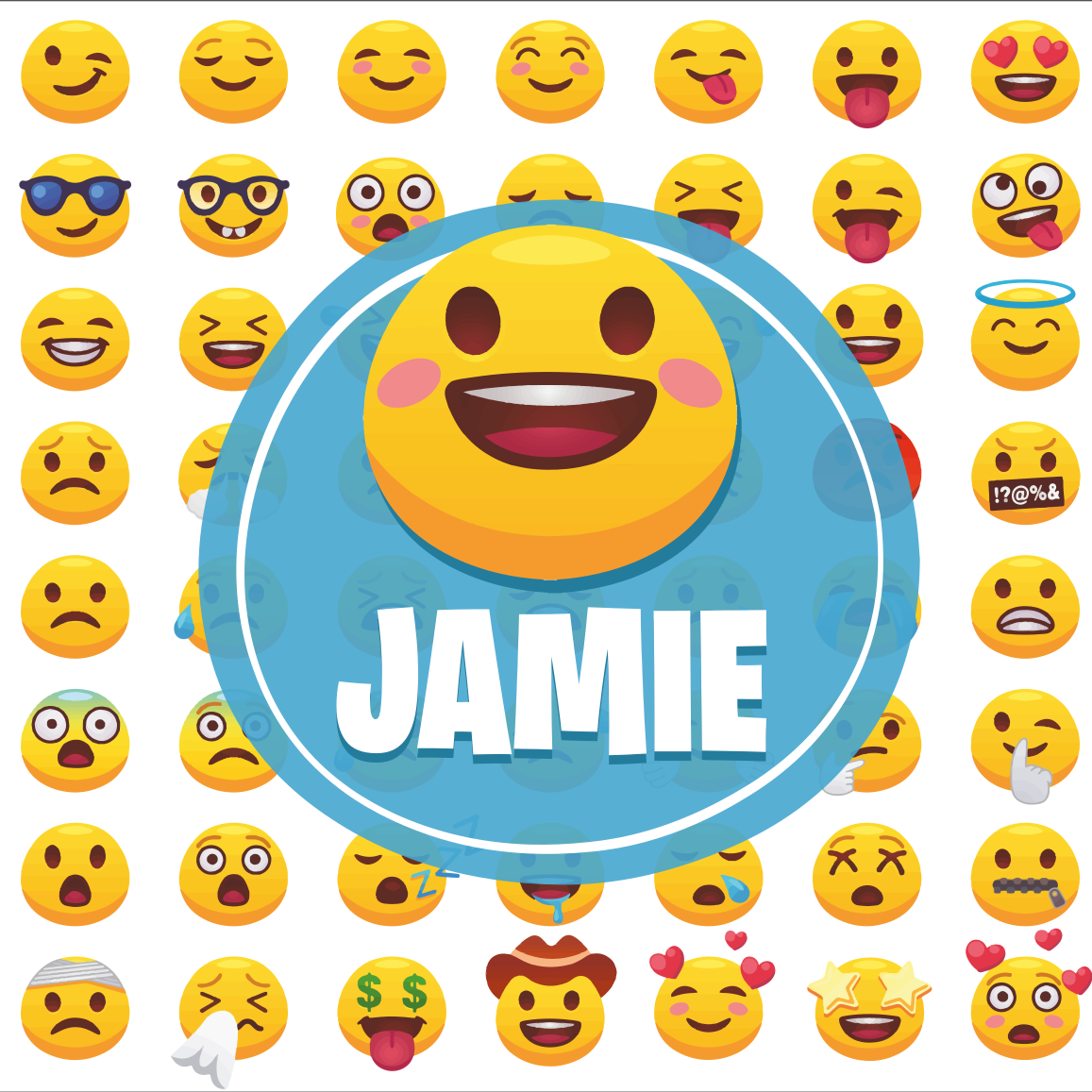 Poster chambre ado collection expressions emoji - TenStickers