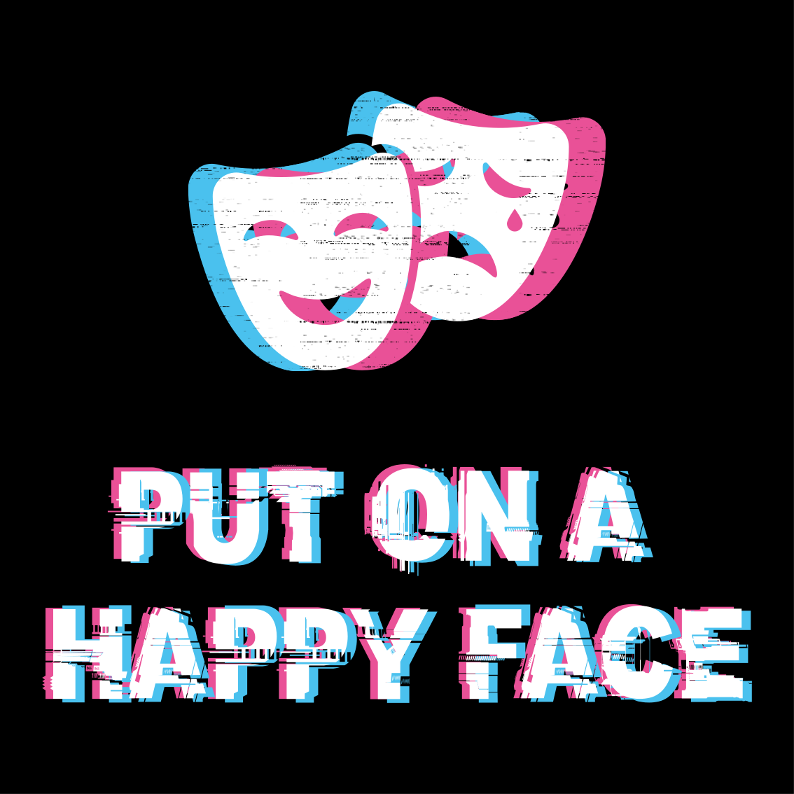 Poster chambre ado expression de visage heureux - TenStickers