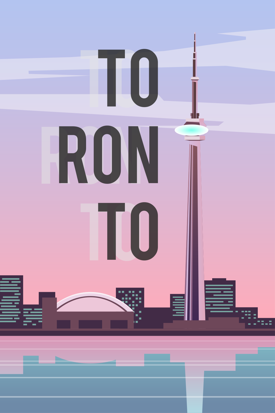 Affiche villes et pays toronto illustration - TenStickers