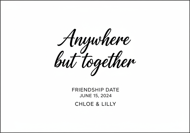 Poster personnalisé souvenir de date d'amitié - TenStickers