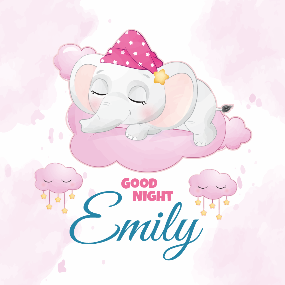 Poster personnalisé Élégant éléphant de rêves doux - TenStickers