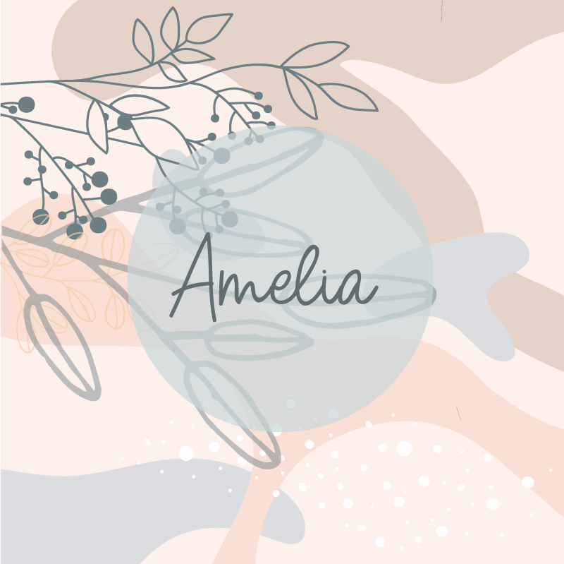 Poster personnalisé imprimé personnalisé d'amelia - TenStickers