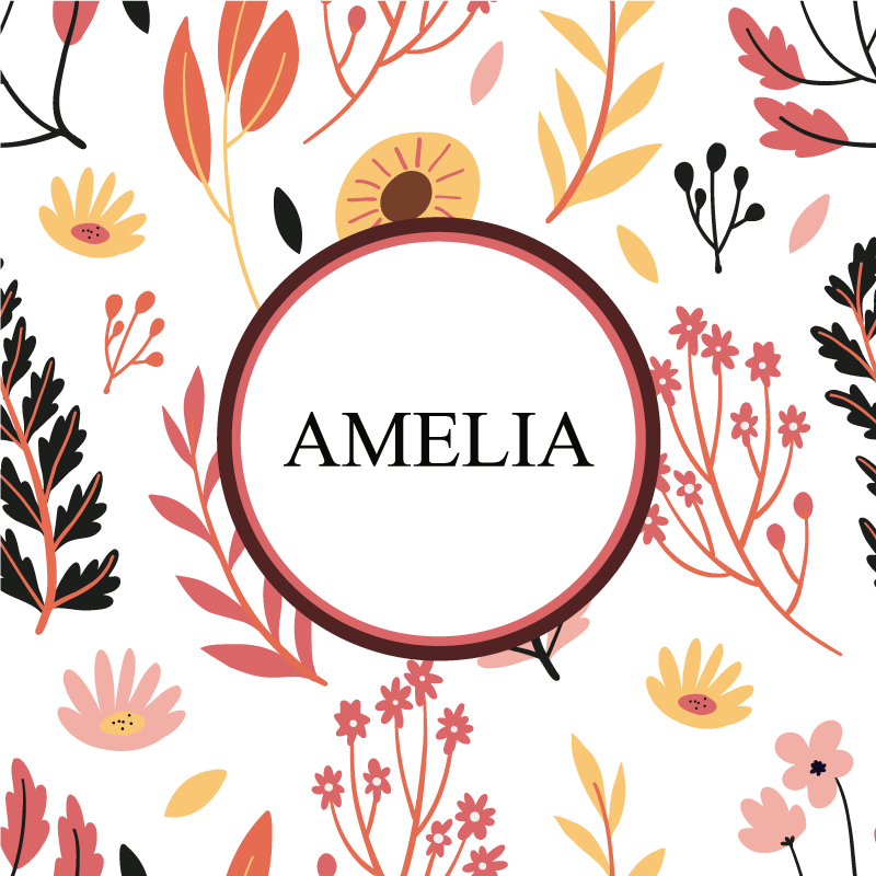 Poster personnalisé design floral personnalisé - TenStickers