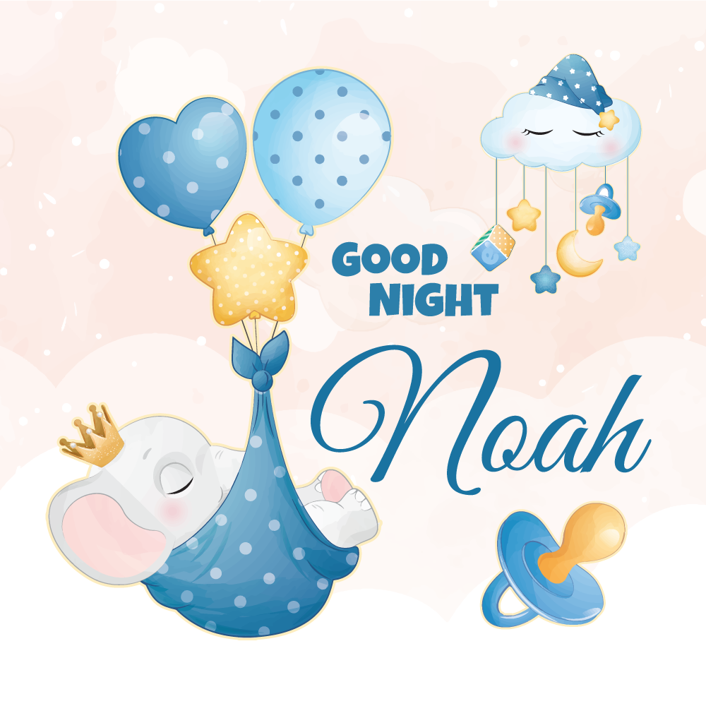 Poster personnalisé Élphant bonne nuit - TenStickers