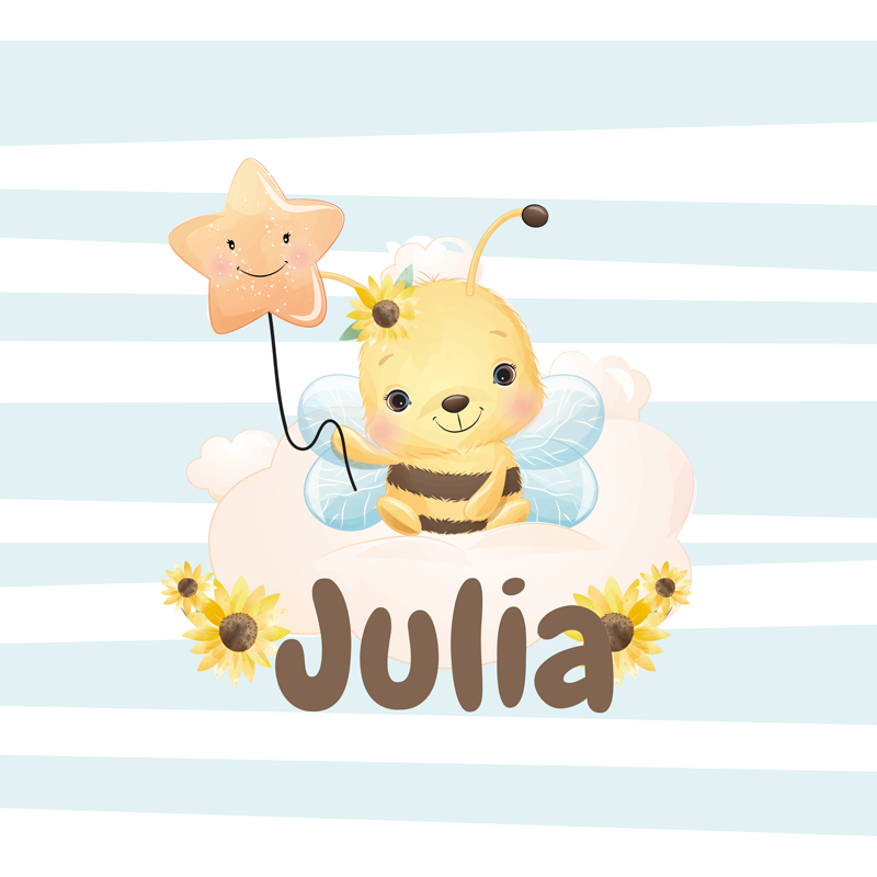 Poster personnalisé personnage d'abeille mignonne - TenStickers