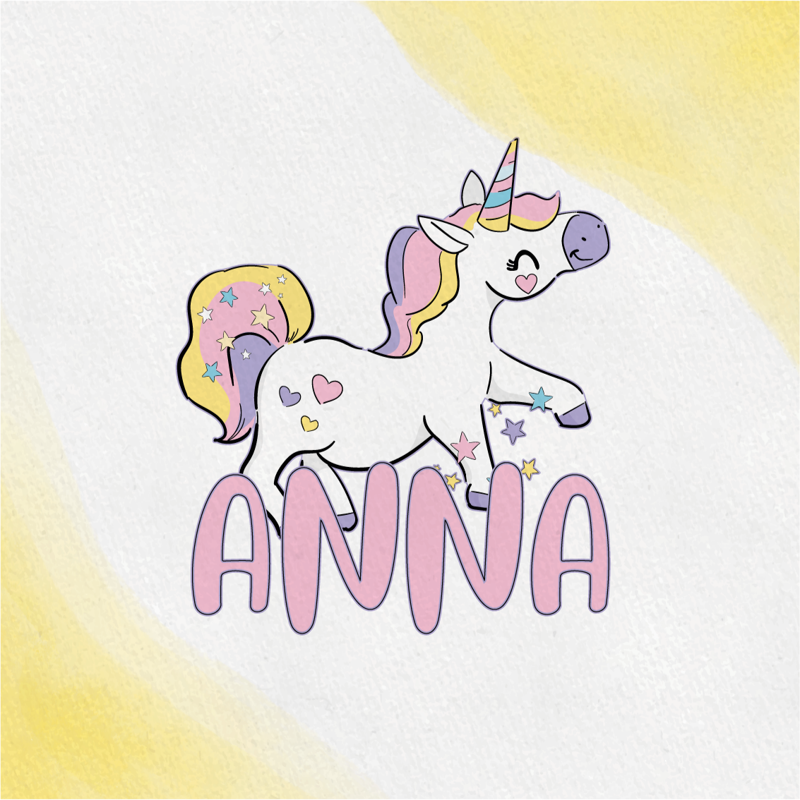 Poster personnalisé personnage de licorne joyeuse - TenStickers