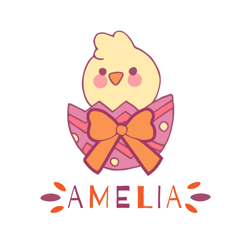 Poster personnalisé illustration de poussin adorable - TenStickers