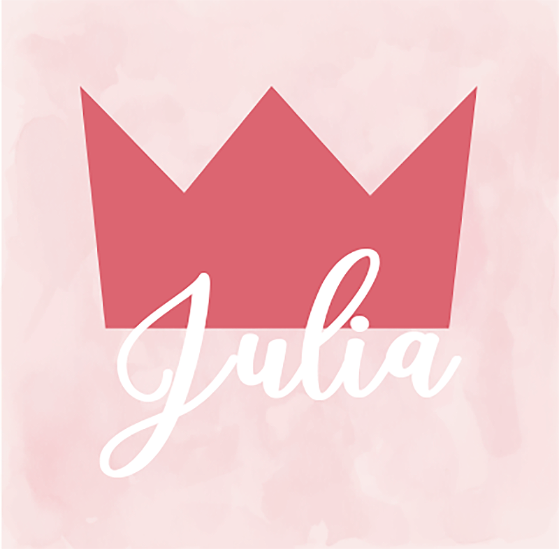 Poster personnalisé couronne personnalisation julia - TenStickers