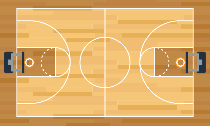 Affiche basket tapis vinyle pour terrain de basket - TenStickers