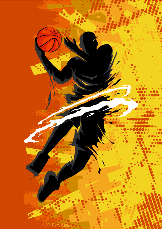 Affiche basket joueur de basketball - TenStickers