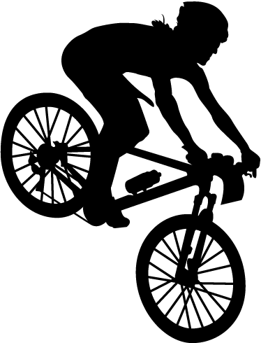Affiche cyclisme silhouette vtt décorative - TenStickers