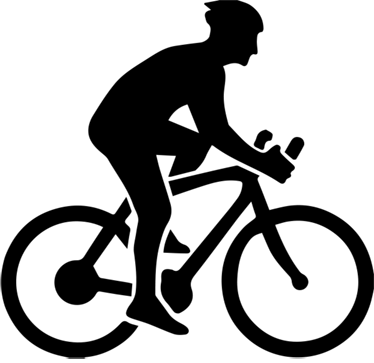 Affiche cyclisme vinyle cycliste en route - TenStickers