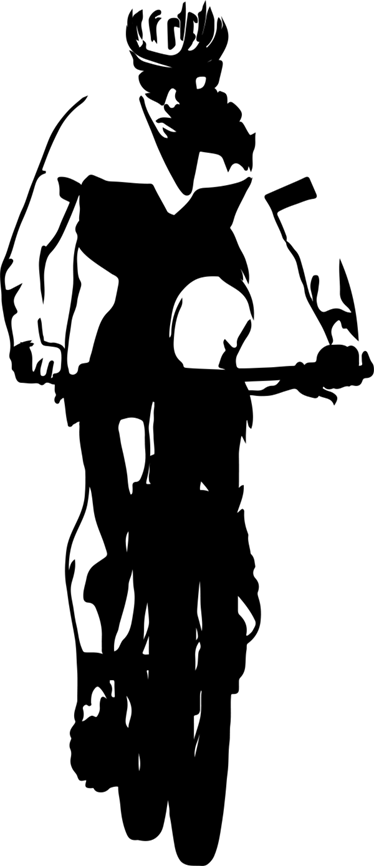 Affiche cyclisme vinyle cycliste vtt en route - TenStickers
