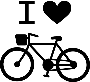 Affiche cyclisme i love les vélos décorative - TenStickers