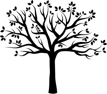 Poster arbre silhouette décorative automnale - TenStickers