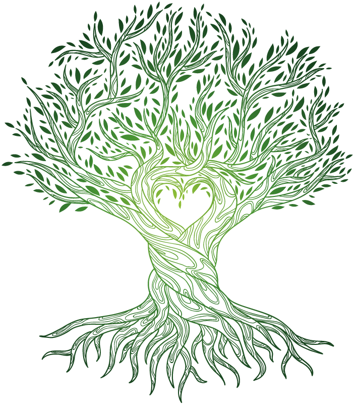 Poster arbre centre cœur arbre de vie - TenStickers