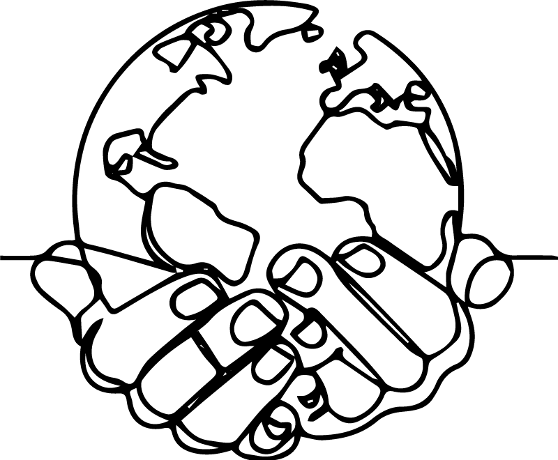 Carte du monde poster terre minimaliste - TenStickers
