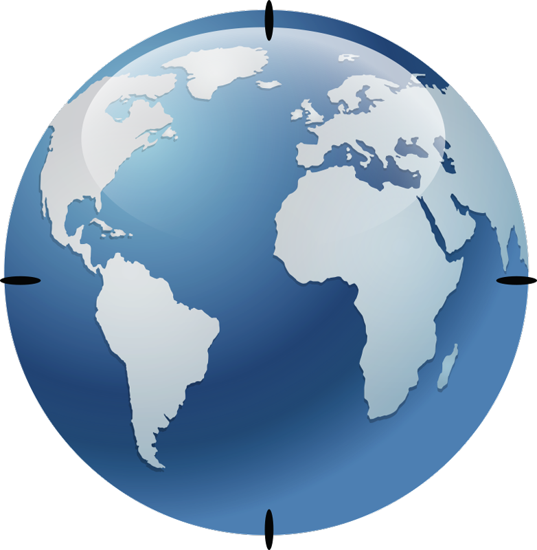 Carte du monde poster effet eau horloge - TenStickers
