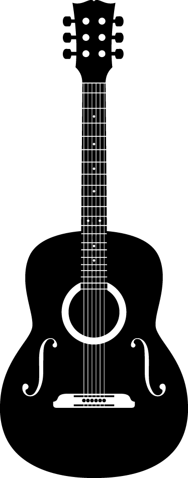 Affiche musique guitare acoustique décorative - TenStickers
