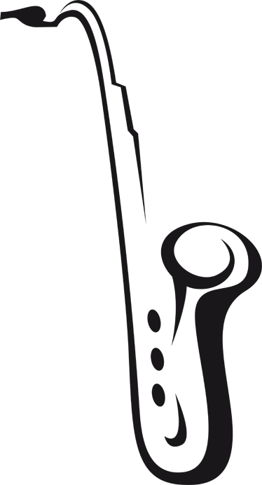 Affiche musique autocollant décoratif dessin saxophone - TenStickers