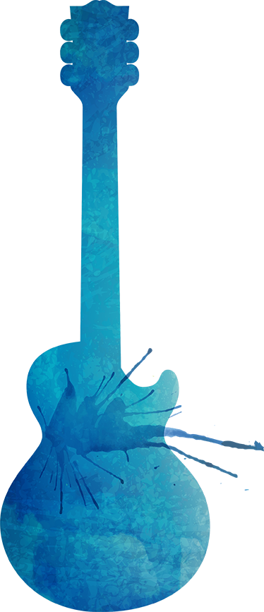 Affiche musique guitare splatter décorative - TenStickers