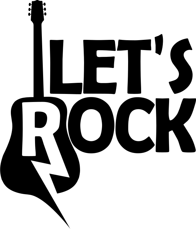 Affiche musique guitare rock et texte - TenStickers