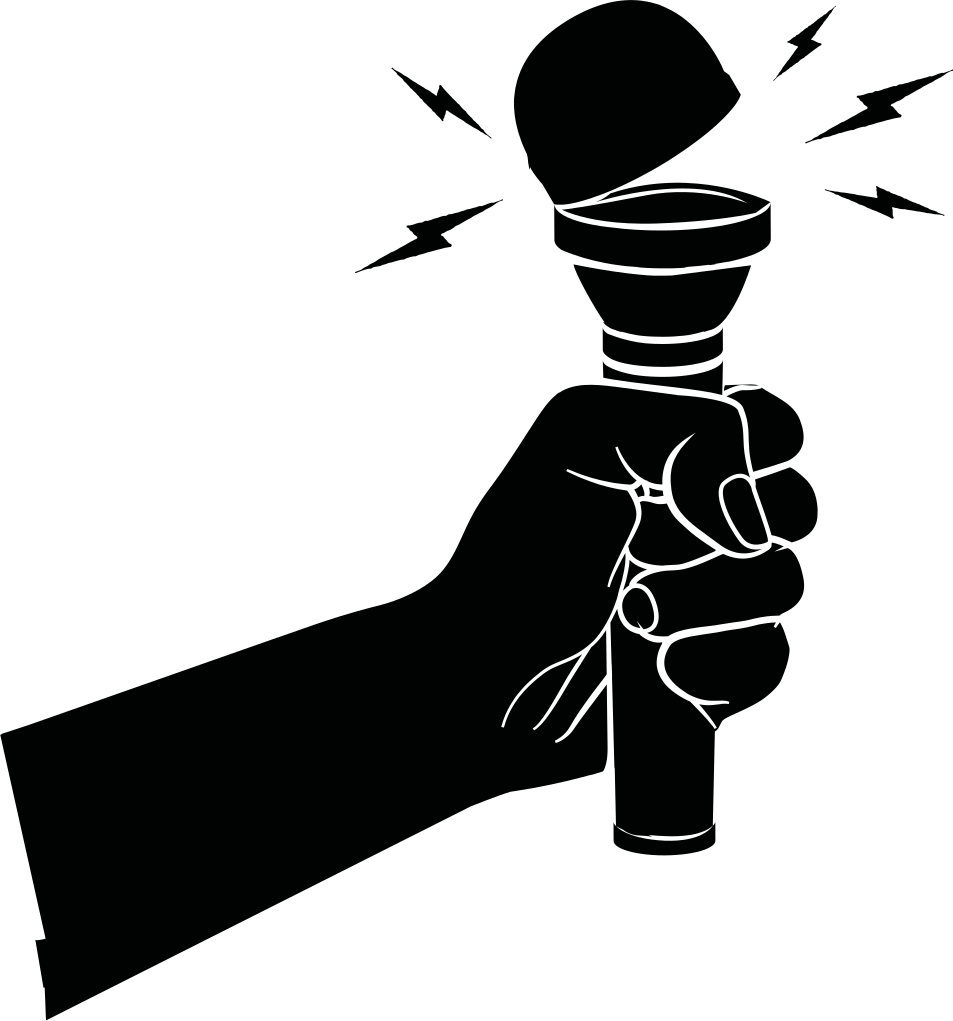 Affiche musique bras tenant un microphone - TenStickers