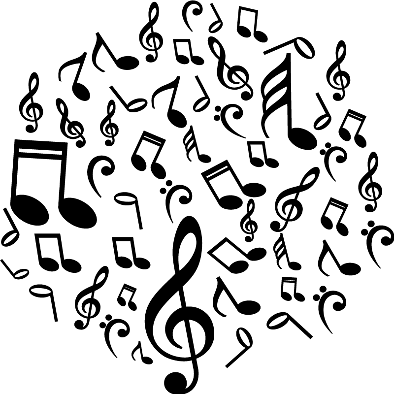 Affiche musique notes de musique adhésives - TenStickers