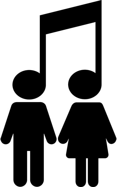 Affiche musique icônes de notes musicales - TenStickers