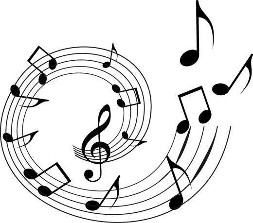 Affiche musique décorative spirale en pentagramme - TenStickers