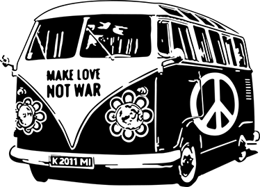 Affiche vintage van hippie décorative - TenStickers
