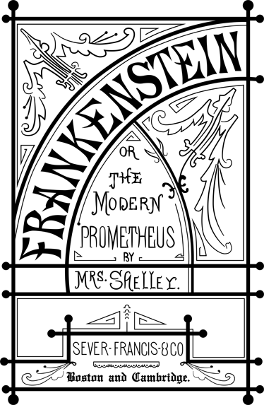 Affiche vintage frankenstein livre décoratif - TenStickers