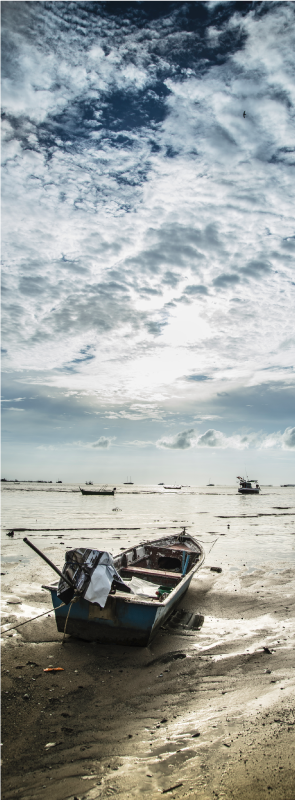 Poster paysage autocollant de porte bord de mer polonais - TenStickers