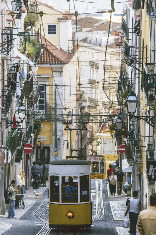 Poster paysage tramway de lisbonne - TenStickers