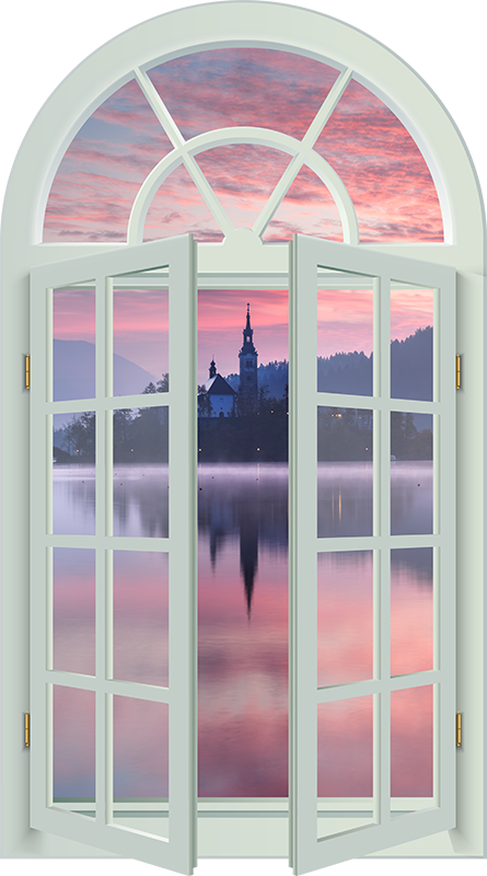 Poster paysage Église de bled - TenStickers