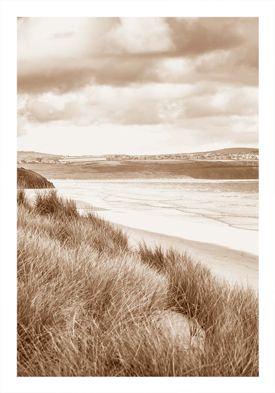 Poster paysage tonalités sépia côtières - TenStickers