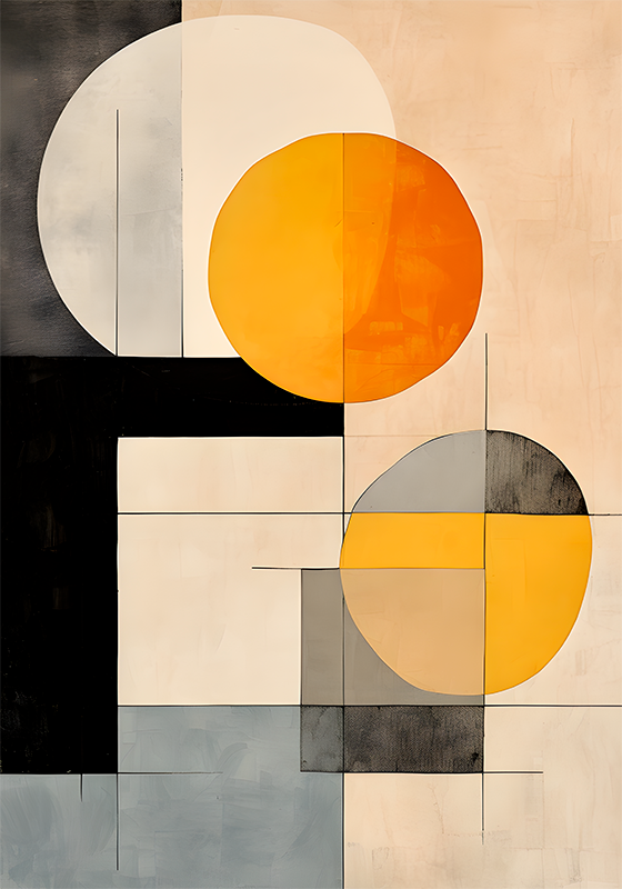 Affiche abstrait formes géométriques - TenStickers