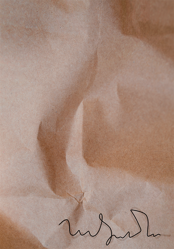 Affiche abstrait signature sur vieux papier - TenStickers