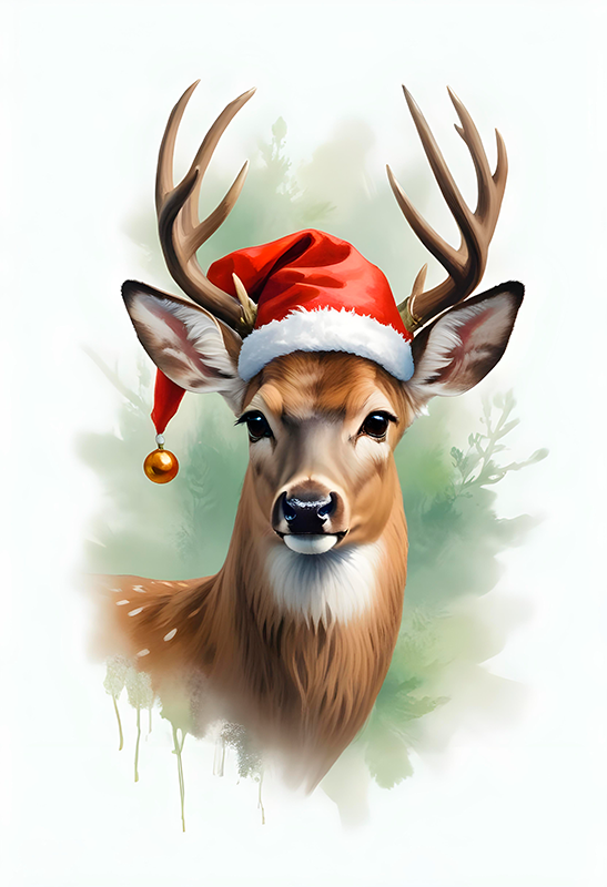 Affiche noël renne du père noël - TenStickers