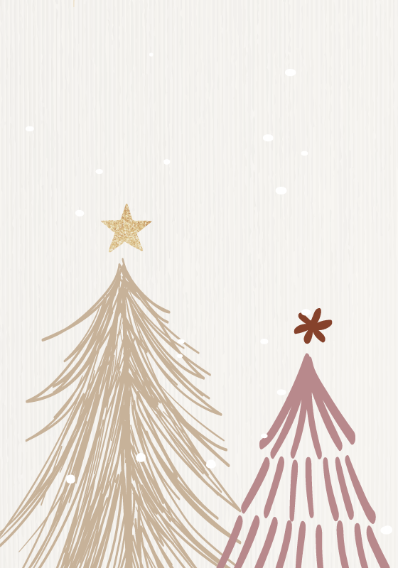 Affiche noël arbre de noël minimaliste - TenStickers