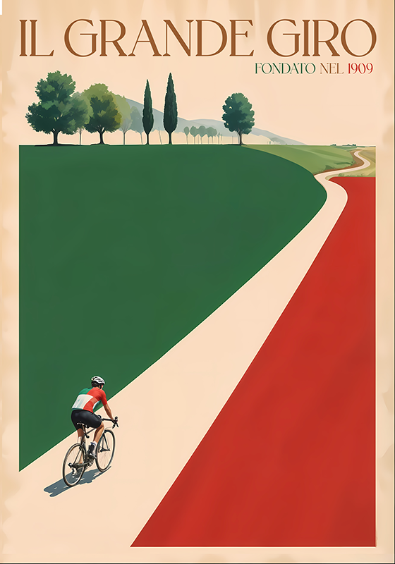 Affiche cyclisme il grand tour - TenStickers