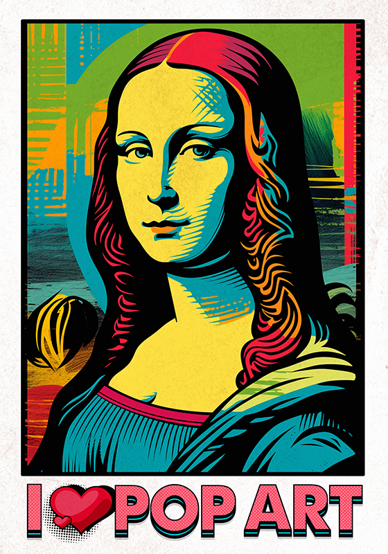 Affiche art gioconda colorée - TenStickers