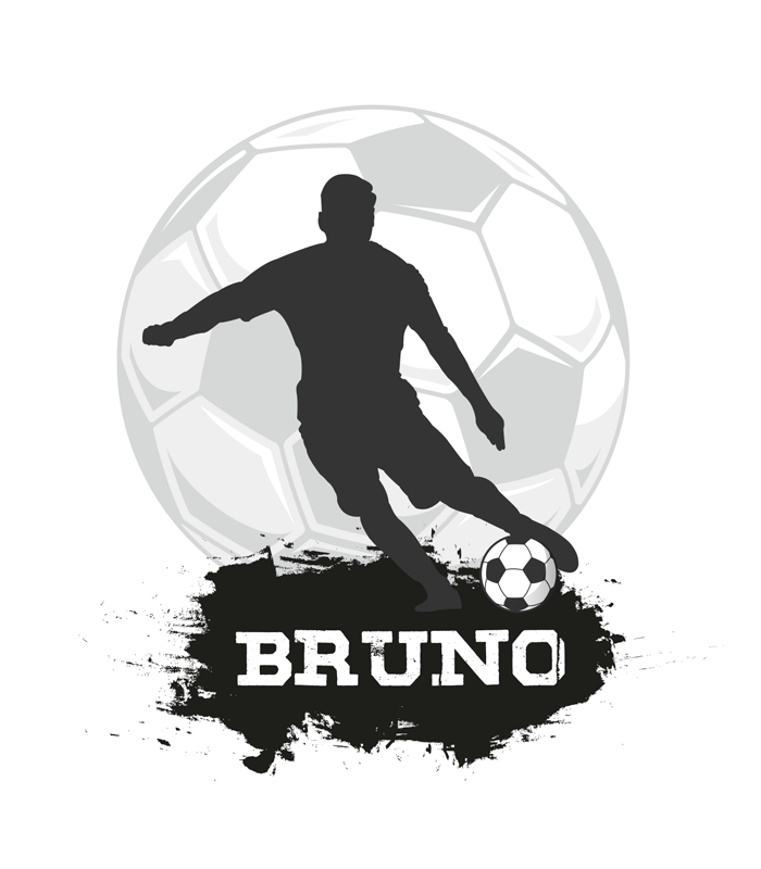 Affiche football ballon de football personnalisable - TenStickers